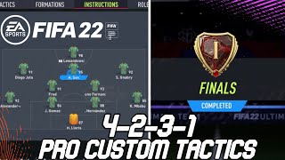 FIFA 22 BEST 4231 FORMATION PRO CUSTOM TACTICS POST PATCH FUT CHAMPS Tactics amp Instructions [upl. by Treve86]