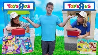 Pretend Toys R Us Stores Compete for Business [upl. by Ardnuhsal]