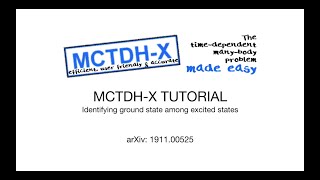 Tutorial on MCTDHX 45 Identifying ground state among excited states [upl. by Oderf]