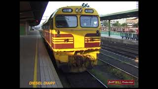 Australian diesel locomotive 42220  cab ride  Griffith Express  February 1999 [upl. by Soinski]