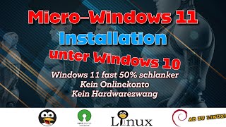 Micro Windows 11 unter Windows 10 erstellen  Chris Titus Winutil [upl. by Miun745]