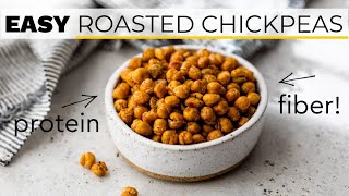 CRUNCHY AND DELICIOUS ROASTED CHICKPEAS  healthy snack hack [upl. by Trici765]