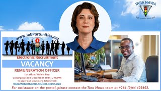 🤑Vacancy Tara Nawa Remuneration Officer Closing Date 9 Dec 2024 [upl. by Duncan]