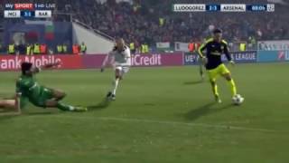 Mesut Ozils Winning Goal Arsenal vs Ludogorets [upl. by Trev]