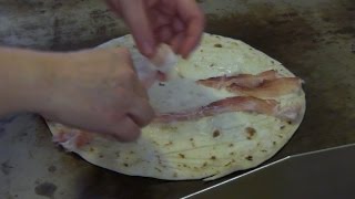 Italian Street Food Preparing the Original Piadina From Rimini Seen in Turin [upl. by Clementas856]