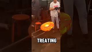 Amazing Process of Forging Cart Rail Wheel from Red Hot Iron shorts forging [upl. by Stelle]