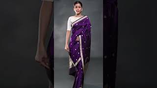 Purple Konia Katan Silk Handloom Banarasi Saree by Sacred Weaves sacredweaves katansilk [upl. by Nairolf]