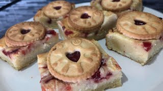 MKS Cooks  Jammy Dodger Blondies [upl. by Lleze]