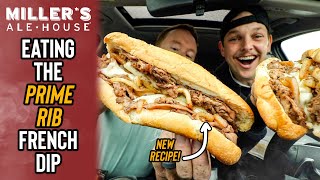 Eating Millers Ale Houses PRIME RIB FRENCH DIP Sandwich  Brand New Recipe 🥩🍟 [upl. by Lenoyl]