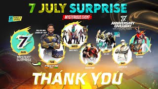 7TH ANNIVERSARY MYSTERY SURPRISE EVENT🥳 FREE FIRE INDIA  FREE FIRE NEW EVENT  NEW EVENT FREE FIRE [upl. by Enawyd]