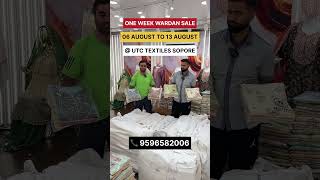 ONE WEEK WARDAN SALE  UTC TEXTILES SOPORE CALL 9596582006 [upl. by Anirtruc]