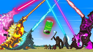 EVOLUTION of TEAM GODZILLA vs SHIN GODZILLAS ATOMIC BREATH Size Comparison  FUNNY CARTOON [upl. by Calysta]