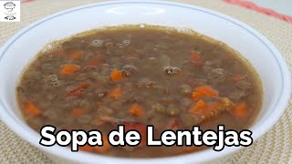 Sopa de Lentejas Facil y Rapido [upl. by Nihhi946]