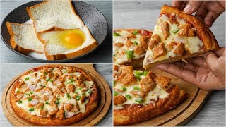 I Combined Suji With Bread amp Milk amp The Result Is Amazing  Unique Chicken Pizza Recipe  Easy Pizza [upl. by Babb410]