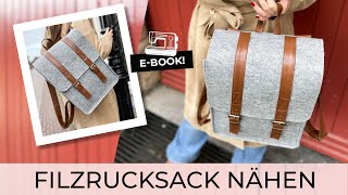 Filzrucksack nähen ♥ Ebook Filzrucksack TONI  Stoffe Hemmers [upl. by Drofdeb279]