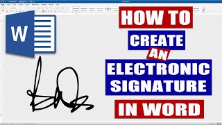 How to create an electronic signature in Word  Microsoft Word Tutorials EASY [upl. by Margalo]