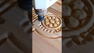 CNC 3018 machine wooden flower design youtubeshorts cnc [upl. by Octavus]