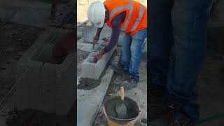 Masonry work masonrywork block shortvideo pinoyvloggers [upl. by Aihsital219]