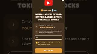 DIGITAL ASSETS BEYOND CRYPTO EARNING FROM TOKENIZED STOCKS  Memefi New Video Code digital assets [upl. by Synned]