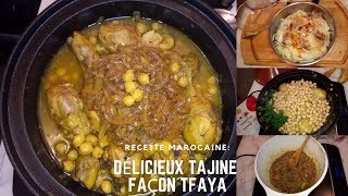 Délicieux Tajine de Poulet façon Tfaya sucrésalé  Recette SoHadga n°8 [upl. by Ellerehs]