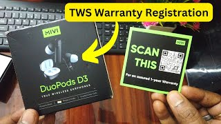 How To Register warranty for TWS  MIVI TWS Warranty Registration Process [upl. by Daune]