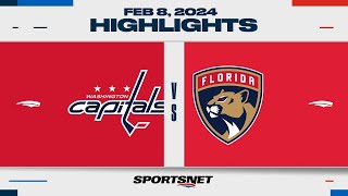 NHL Highlights  Capitals vs Panthers  February 8 2024 [upl. by Chavez289]