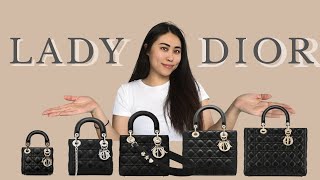 我適合什麼尺寸？ Dior 迪奧 Lady Dior 黛妃包 全尺寸開箱  Unboxing My Lady Dior  Cests VV🦩 [upl. by Ellened]