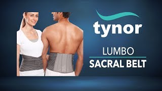 How to wear Tynor Lumbo Sacral Belt for providing comfortable back support and allay low back pain [upl. by Halima]