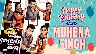 Mohena Singh Celebrates Her Birthday  2018  With Rishi Dev amp Receives Gifts From Fans [upl. by Poucher341]