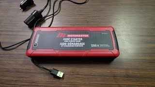 MOTOMASTER Jump Starter and Power Bank Review 1200A [upl. by Pineda801]