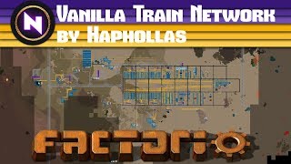 Factorio Engineering  VANILLA TRAIN NETWORK by Haphollas [upl. by Lananna]