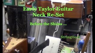 Older Taylor Guitar Neck ReSet  No Shims  StringTechWorkstations [upl. by Okihcas]