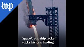 SpaceX Starship rocket sticks historic landing [upl. by Natfa986]