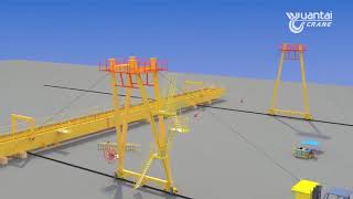 Double Girder Gantry Crane Installation amp Assembly 3D Video Gantry amp Goliath Crane Installation [upl. by Nova235]