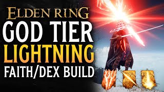 Elden Ring GOD TIER Lightning FaithDex Build Guide INSANE DAMAGE [upl. by Proudfoot]