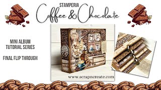 Stamperia Coffee and Chocolate Mini Album Flip Through [upl. by Attenrad]