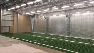 2 Lane Indoor Cricket Net Construction  Quin Sports amp Nets [upl. by Bein465]