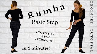 Rumba Dance  Rumba Basic Step  Rumba Footwork Timing Technique  Beginner Rumba Dance Lesson [upl. by Sluiter]