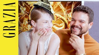 Toms An Amazing Singer Hunter Schafer amp Josh Andrés Rivera Talk Hunger Games [upl. by Nakasuji]