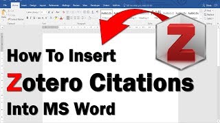 How To Insert Zotero Citations Into Microsoft Word [upl. by Salter]