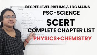 SCERT SCIENCE CHAPTER LISTPHYSICS CHEMISTRY LDC MAINSDegree Preliminary [upl. by Julide851]