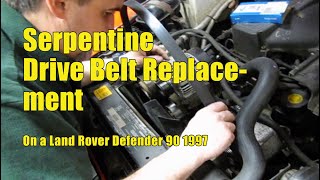 Atlantic British Presents Replace the Serpentine Belt on a 1997 Defender 90 or Discovery I 40L [upl. by Newsom]