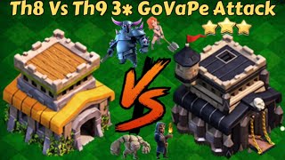 Most Powerful Th8🆚Th9 3 Attack Strategy 2024Th8 GoVaPe Attack Strategy 2024 clashofclans [upl. by Yerahcaz272]