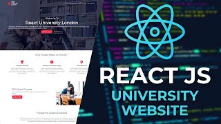 React JS University Website Project  Tutorial for Beginners  PART 1 [upl. by Kilam]