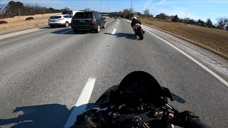 R6 VS ZX6R  FAST HIGHWAY RIDE [upl. by Feldstein658]