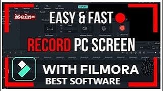 How to record computer and laptop screen with Filmora Kivabe computerer screen record korbo [upl. by Nnairret792]