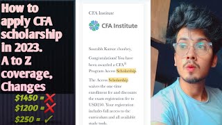 How to apply CFA scholarship in 2023 live demo full explanation of essay changes and process [upl. by Posner852]