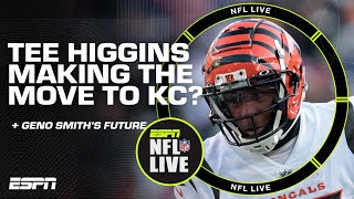 Could the Chiefs land Tee Higgins in free agency 👀  Geno Smiths future in Seattle  NFL Live [upl. by Cordey]