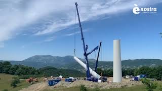 La turbina eolica di ènostra a Gubbio [upl. by Aluk]