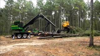 John Deere Skidder And Log Loader [upl. by Therine744]